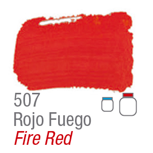 Acrilex Pintura Acrilica Rojo Fuego 507 - 37ml