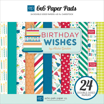 Paper Pad 6x6 Birthay Wishes Boy ep 24 hojas