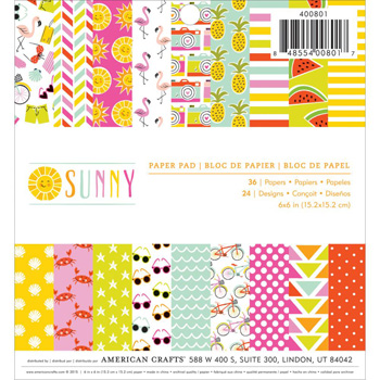 Paper Pad 6x6 American Crafts Im Sunny 36 Hojas