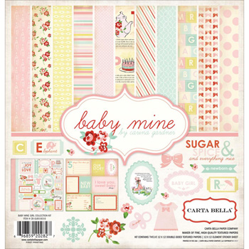 Paper Pad 30x30 Baby Mine Carta Bella 12 hojas